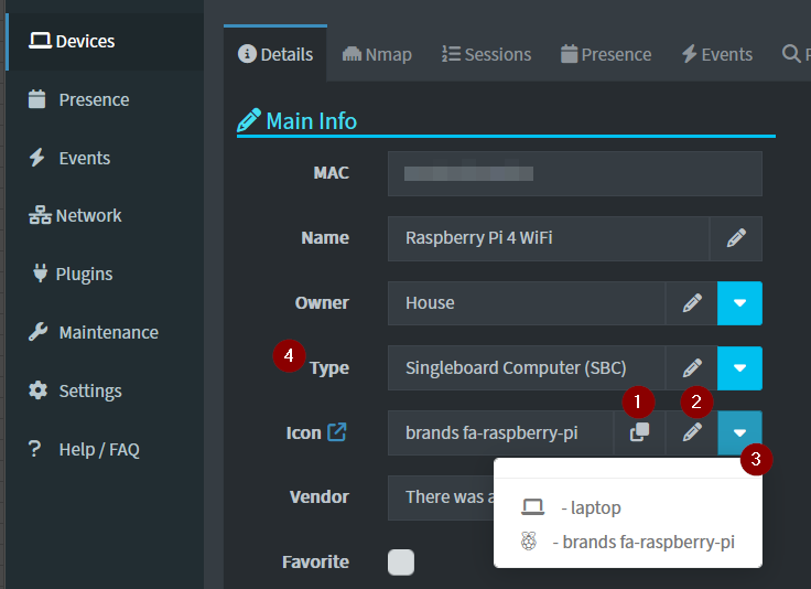 Raspberry Pi device details
