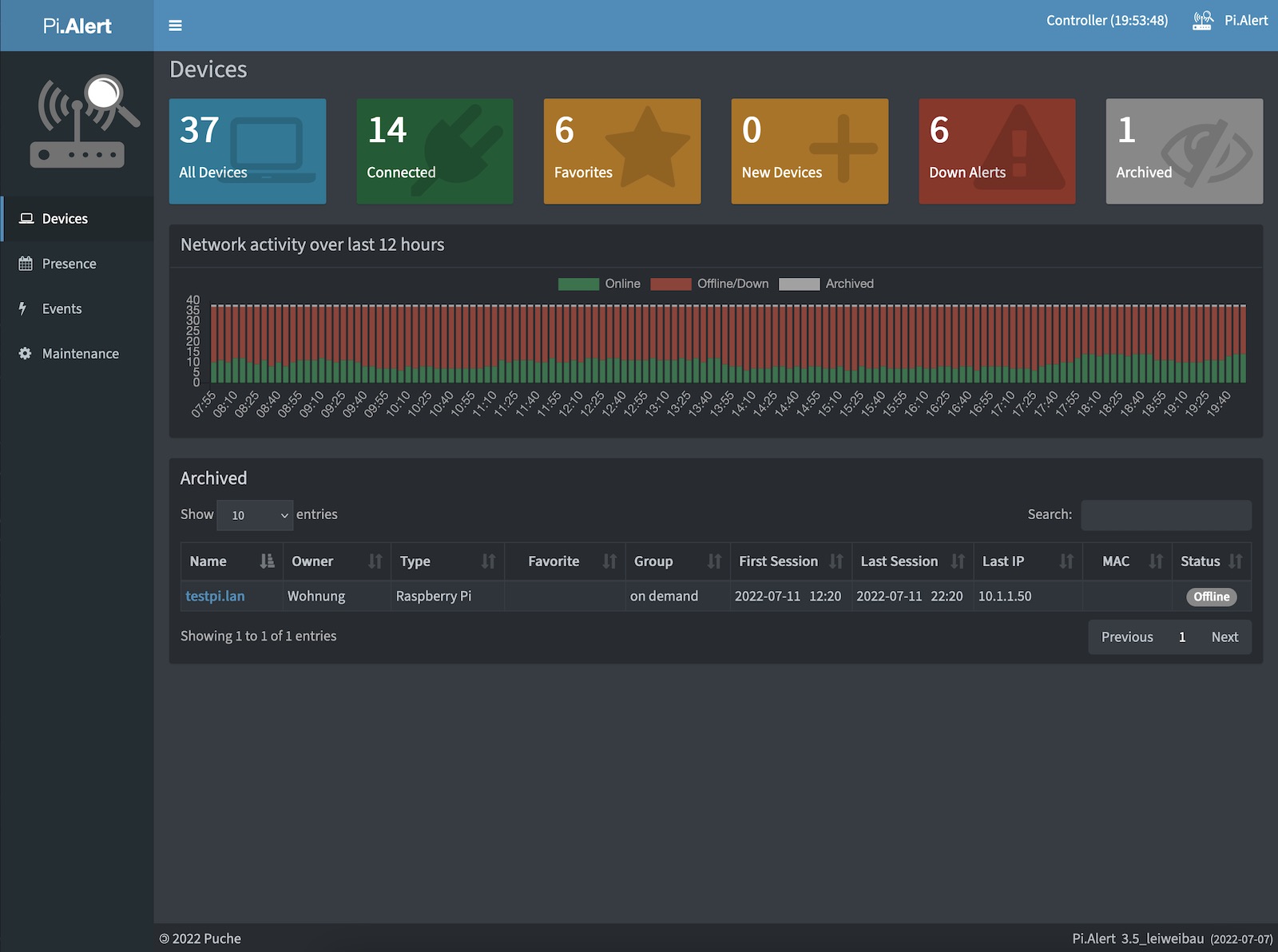 Main screen dark Main screen dark