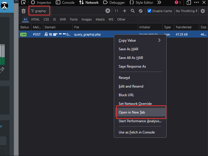 Browser Network Tab